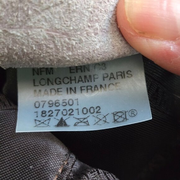 Longchamps Brown Pebbled Leather Top Handle Two Way Zip Satchel Crossbody - Picture 13 of 13